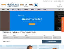 Tablet Screenshot of franklinchevroletgmc.com